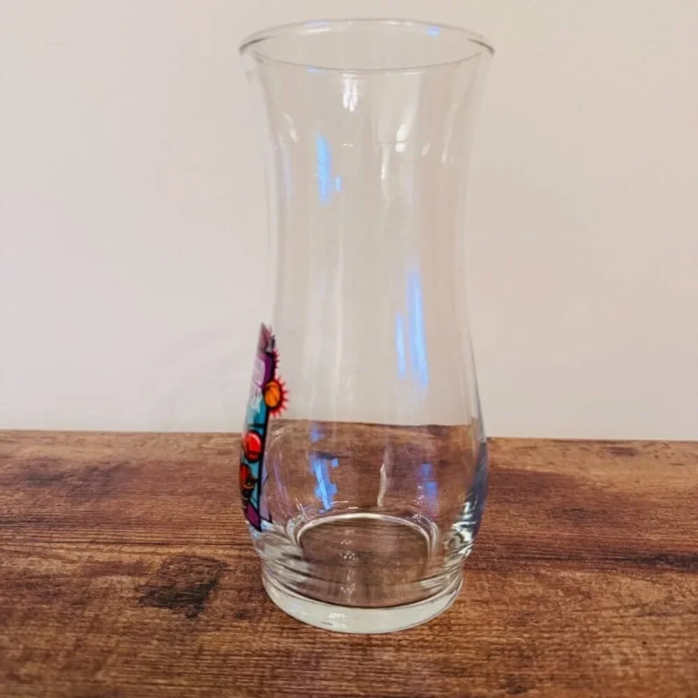 Red Lobster Glass Vase Nautical Coastal Theme Stuffed Lobster Design